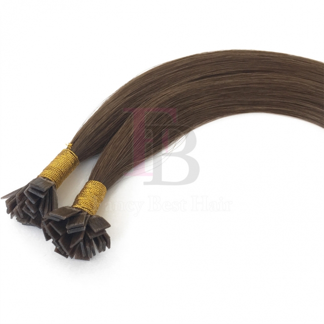 #6 Chestnut Brown  Flat Tip Hair