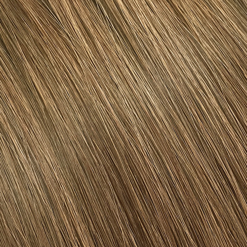 #8 Medium Golden Brown  Flat Weft Hair Extensions