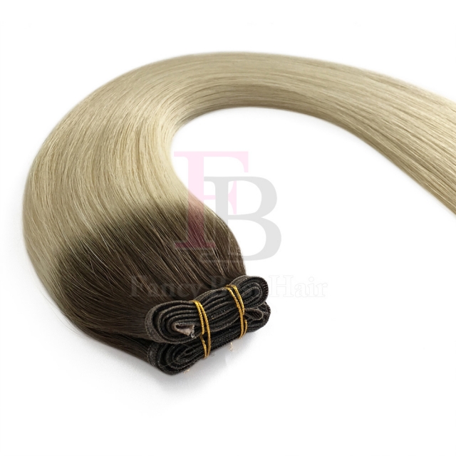 #T4/60 Ombre Flat Weft Hair Extensions