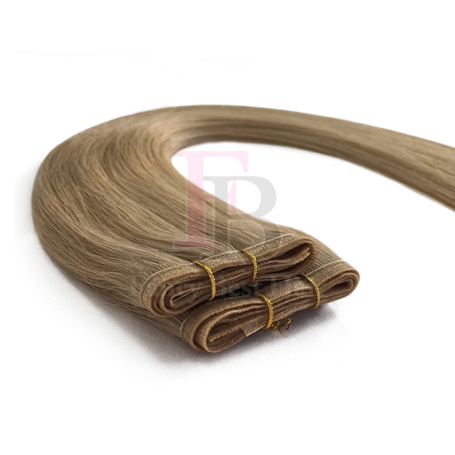 #18 Ash Blonde  Flat Weft Hair Extensions