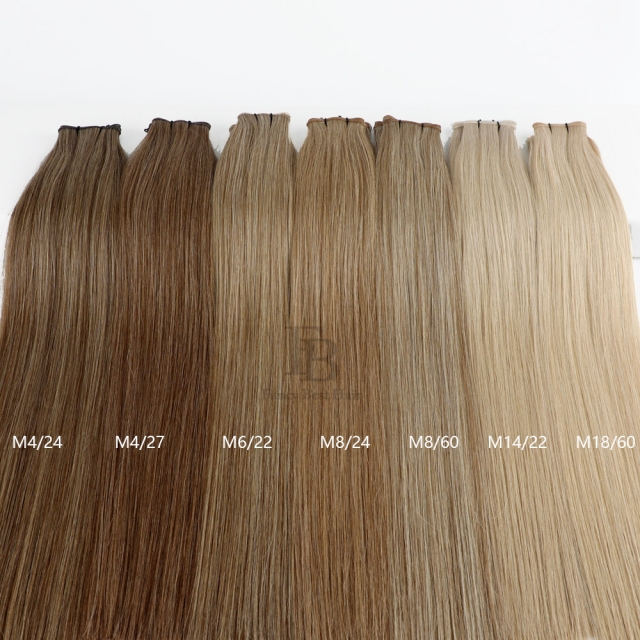 #M18/60 Mixed Color  Hand Tied Weft